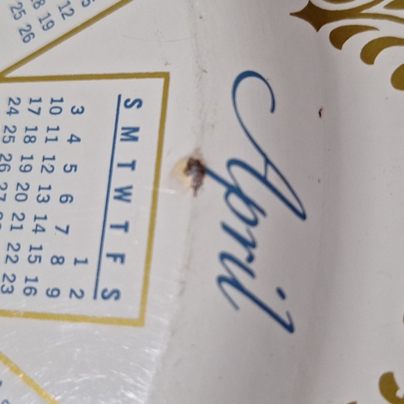 📅 1955-1956 tin calendar plate with windmills - Picture 5 of 7